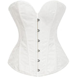 Women's Beautiful Classic Corset Top Satin Overbust Lace Up Waist Trainer
