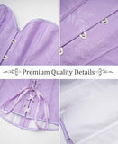 Women's Beautiful Classic Corset Top Satin Overbust Lace Up Waist Trainer