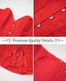 Women's Beautiful Classic Corset Top Satin Overbust Lace Up Waist Trainer