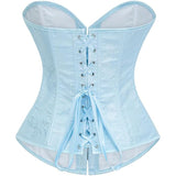 Women's Beautiful Classic Corset Top Satin Overbust Lace Up Waist Trainer