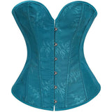 Women's Beautiful Classic Corset Top Satin Overbust Lace Up Waist Trainer