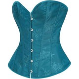 Women's Beautiful Classic Corset Top Satin Overbust Lace Up Waist Trainer