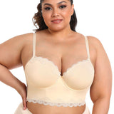 Women's Bras Women's Lace See Through Unlined Underwire Plus Size Bralette Bra