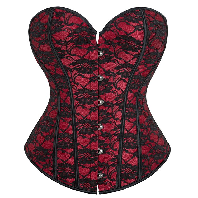 Women's Bustier Corset Vintage Overbust Bustier Plus Size Corsets Tops