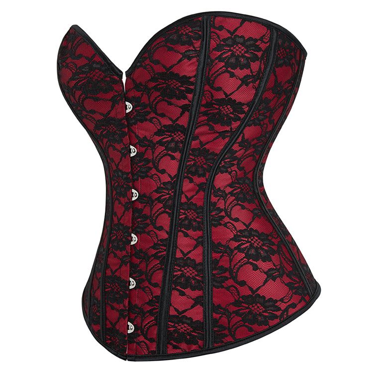 Women's Bustier Corset Vintage Overbust Bustier Plus Size Corsets Tops