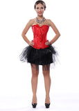 Women's Corset Bustier Top Sexy Lingerie Sets Black Red Overbust