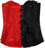 Women's Corset Bustier Top Sexy Lingerie Sets Black Red Overbust