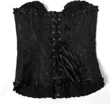 Women's Corset Bustier Top Sexy Lingerie Sets Black Red Overbust