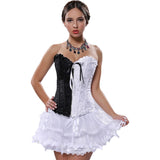 Women's Corset Bustier Top Sexy Lingerie Sets Black Red Overbust