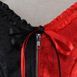Women's Corset Bustier Top Sexy Lingerie Sets Black Red Overbust