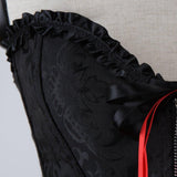 Women's Corset Bustier Top Sexy Lingerie Sets Black Red Overbust