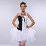 Women's Corset Bustier Top Sexy Lingerie Sets Black Red Overbust