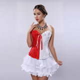 Women's Corset Bustier Top Sexy Lingerie Sets Black Red Overbust