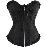 Women's Corset Bustier Top Sexy Lingerie Sets Black Red Overbust