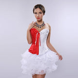 Women's Corset Bustier Top Sexy Lingerie Sets Black Red Overbust