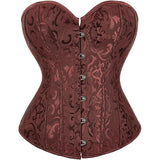 Women's Corset Top Bustier Waist Cincher Jacquard Costume Tops
