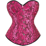 Women's Corset Top Bustier Waist Cincher Jacquard Costume Tops