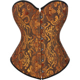 Women's Corset Top Bustier Waist Cincher Jacquard Costume Tops
