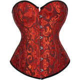Women's Corset Top Bustier Waist Cincher Jacquard Costume Tops