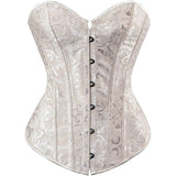 Women's Corset Top Bustier Waist Cincher Jacquard Costume Tops