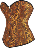 Women's Corset Top Bustier Waist Cincher Jacquard Costume Tops