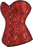 Women's Corset Top Bustier Waist Cincher Jacquard Costume Tops
