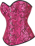 Women's Corset Top Bustier Waist Cincher Jacquard Costume Tops