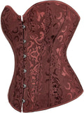Women's Corset Top Bustier Waist Cincher Jacquard Costume Tops