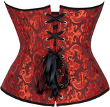 Women's Corset Top Bustier Waist Cincher Jacquard Costume Tops