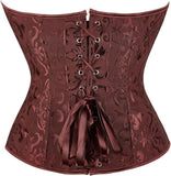 Women's Corset Top Bustier Waist Cincher Jacquard Costume Tops