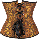 Women's Corset Top Bustier Waist Cincher Jacquard Costume Tops