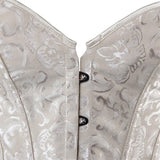 Women's Corset Top Bustier Waist Cincher Jacquard Costume Tops