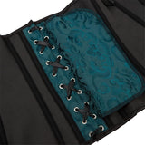 Women Plus Size Lace Up Back Floral Corset Bustier Top