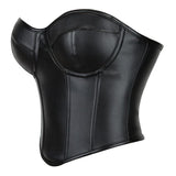 Women's PU Corset Tops Sexy Bustier Crop Top Summer Going Out Strapless Waist Belt Bra
