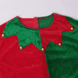 Women's Elf Costume Christmas Workshop Elf Suit Women Green Dress Outfit