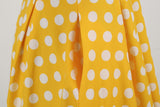 Women's Embroidery Collar Polka Dots 1950s Tea Party Vintage Cocktail Dress