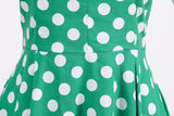 Women's Embroidery Collar Polka Dots 1950s Tea Party Vintage Cocktail Dress