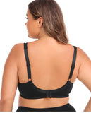 Women's Full Coverage Plus Size Wireless Lace Lift Up Bra