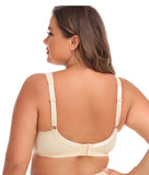 Women's Full Coverage Plus Size Wireless Lace Lift Up Bra