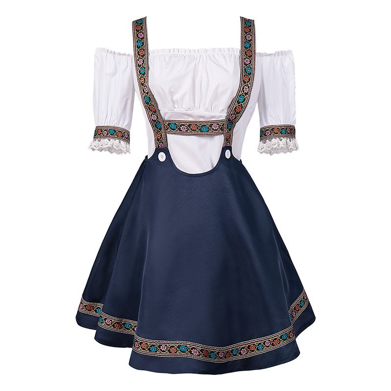 Women's German Dirndl Dress Costumes 2 Pieces for Oktoberfest Carnival Hiipps Women's German Dirndl Dress Costumes 2 Pieces for Oktoberfest Carnival Hiipps