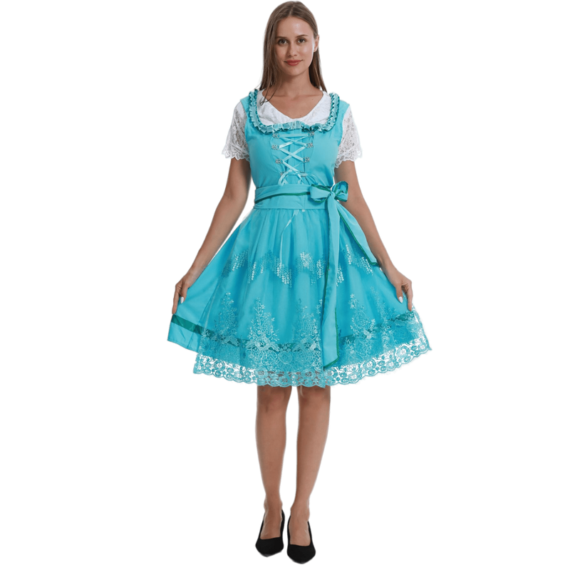 Women's Plus Size German Dirndl Dress Costumes for Traditional Bavarian Oktoberfest Carnival Halloween