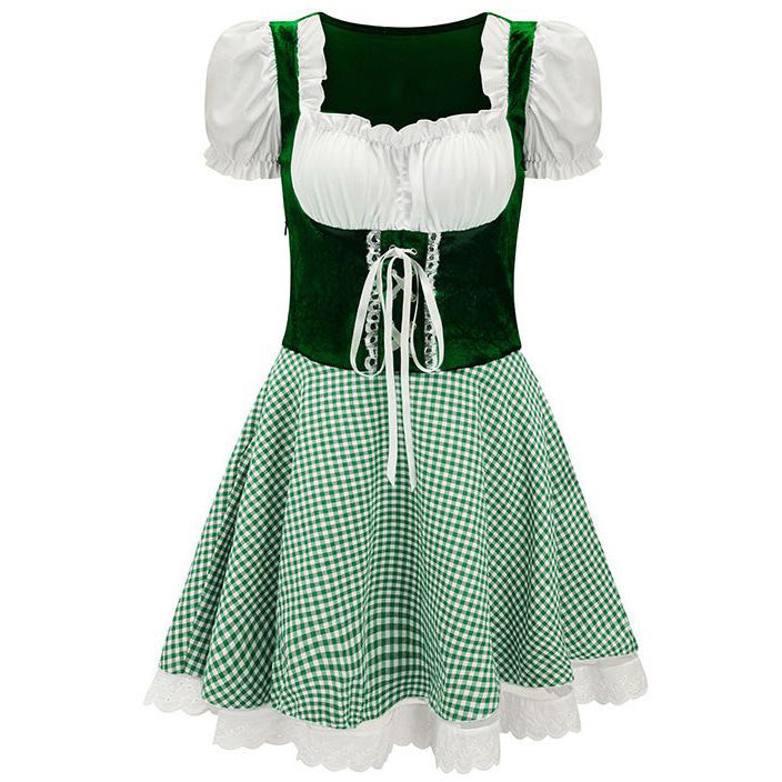 Women's German Dirndl Dress Costumes for Traditional Bavarian Oktoberfest Carnival Halloween