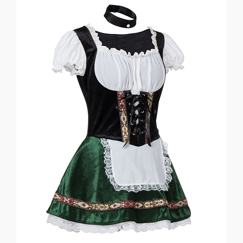 Women's German Dirndl Dress Off Shoulder Oktoberfest Beer Girl Costume