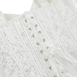 Women's Gothic Jacquard Shoulder Straps Tank Overbust Corset Bustiers