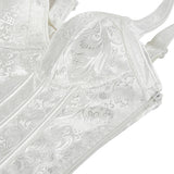Women's Gothic Jacquard Shoulder Straps Tank Overbust Corset Bustiers