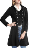 Women's Gothic Steampunk Corset Halloween Costume Coat Victorian Tailcoat Jacket