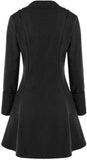 Women's Gothic Steampunk Corset Halloween Costume Coat Victorian Tailcoat Jacket