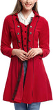 Women's Gothic Steampunk Corset Halloween Costume Coat Victorian Tailcoat Jacket