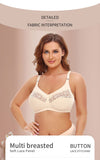 Women's Lace Plus Size Bra Without Underwire Full Coverage Cups Breasts Bra