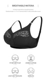 Women's Lace Plus Size Bra Without Underwire Full Coverage Cups Breasts Bra